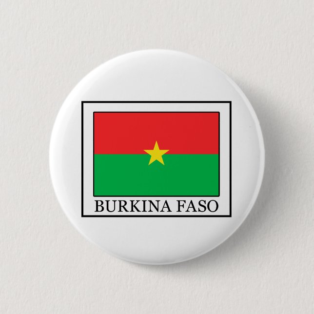 Bóton Redondo 5.08cm Botão Burkina Faso (Frente)