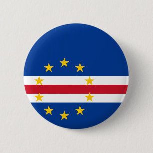 Bóton Redondo 5.08cm Botão cabo-verdiano da bandeira