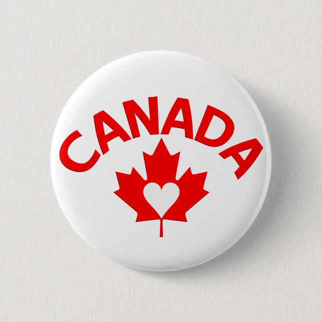 Bóton Redondo 5.08cm Botão Canadá (Frente)