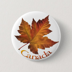 Bóton Redondo 5.08cm Botão Canadá Botão Canadá Maple Leaf Souvenir 
