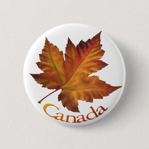 Bóton Redondo 5.08cm Botão Canadá Botão Canadá Maple Leaf Souvenir Botõ