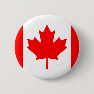 Bóton Redondo 5.08cm Botão canadense da bandeira