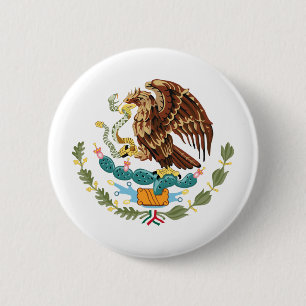 Bóton Redondo 5.08cm Botão Casaco de Pino de Volta do México
