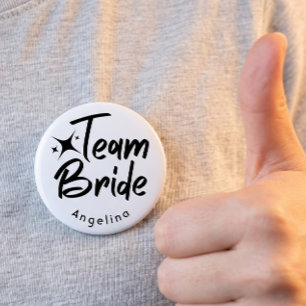 Bóton Redondo 5.08cm Botão Chá de panela do Team Bride