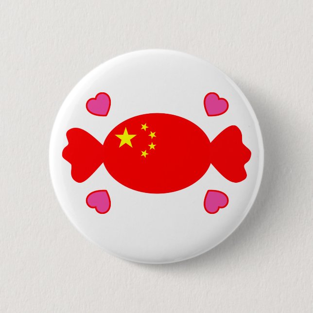 Bóton Redondo 5.08cm Botão Chinês Doce (Frente)