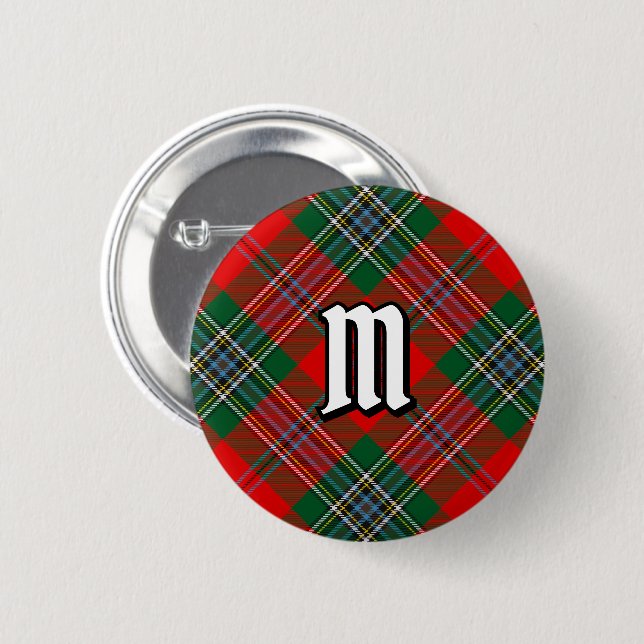 Bóton Redondo 5.08cm Botão Clan MacLean Tartan (Frente & Verso)