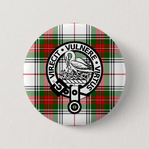 Bóton Redondo 5.08cm Botão Clan Stewart Tartan Crest