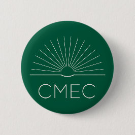 Bóton Redondo 5.08cm Botão CMEC - logotipo verde e branco