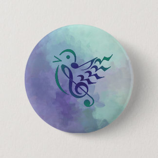 Bóton Redondo 5.08cm Botão colorido das aves canoras em vôo