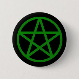 Bóton Redondo 5.08cm Botão contínuo preto verde do Pentacle