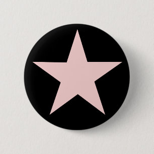 Bóton Redondo 5.08cm Botão cor-de-rosa da estrela