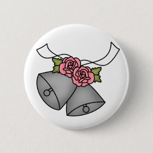 Bóton Redondo 5.08cm Botão cor-de-rosa dos rosas de Bels de casamento