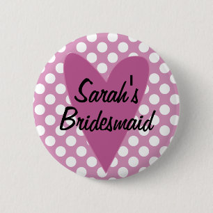 Bóton Redondo 5.08cm Botão/Crachá de Bridesmaid Personalizado