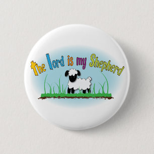 Bóton Redondo 5.08cm Botão cristão - o senhor é meu pastor
