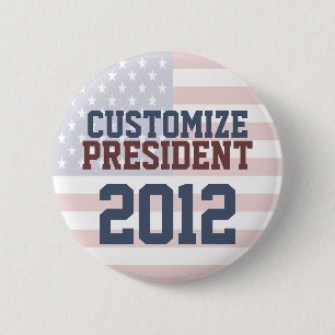 Bóton Redondo 5.08cm Botão customizável da eleição 2012 presidencia