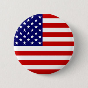 Bóton Redondo 5.08cm Botão da bandeira americana