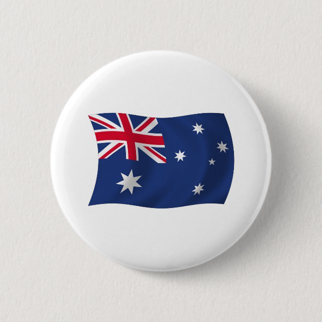 Bóton Redondo 5.08cm Botão da Bandeira da Austrália (Frente)