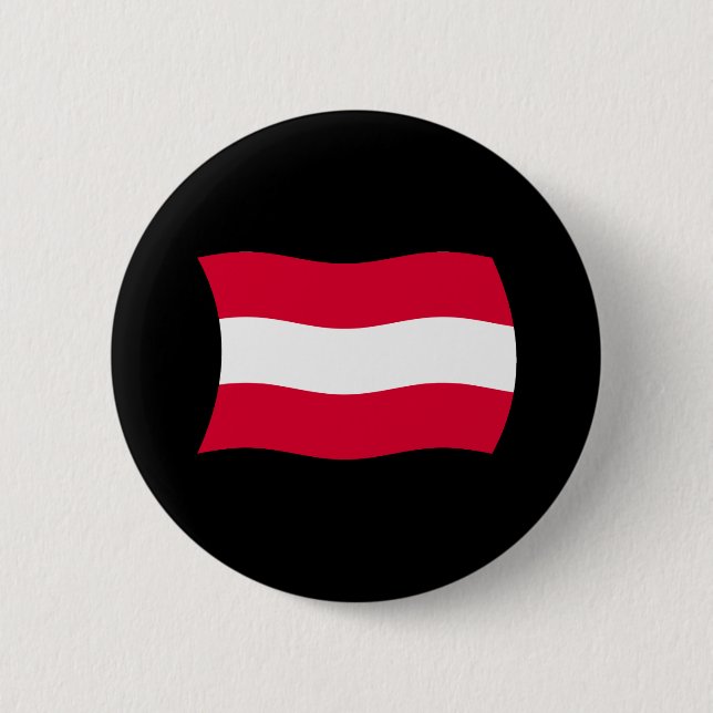 Bóton Redondo 5.08cm Botão da bandeira da Áustria (Frente)