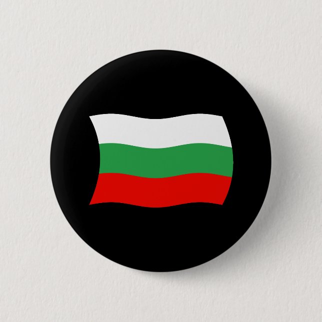 Bóton Redondo 5.08cm Botão da Bandeira da Bulgária (Frente)