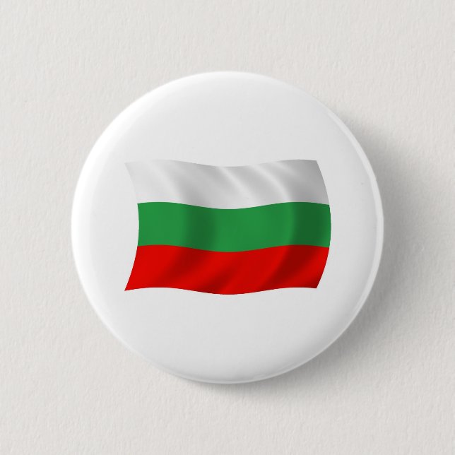 Bóton Redondo 5.08cm Botão da Bandeira da Bulgária (Frente)