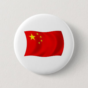 Bóton Redondo 5.08cm Botão da Bandeira da China