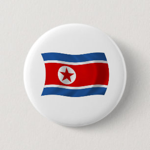 Bóton Redondo 5.08cm Botão da Bandeira da Coreia do Norte