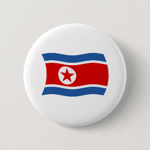 Bóton Redondo 5.08cm Botão da Bandeira da Coreia do Norte