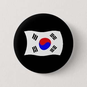 Bóton Redondo 5.08cm Botão da bandeira da Coreia do Sul