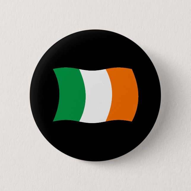 Bóton Redondo 5.08cm Botão da Bandeira da Irlanda (Frente)