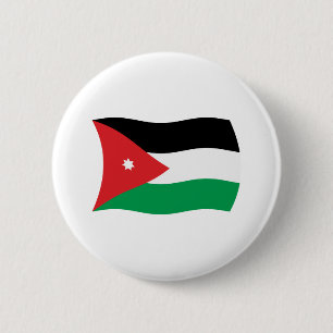 Bóton Redondo 5.08cm Botão da Bandeira da Jordânia