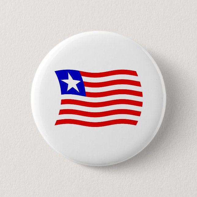 Bóton Redondo 5.08cm Botão da Bandeira da Libéria (Frente)