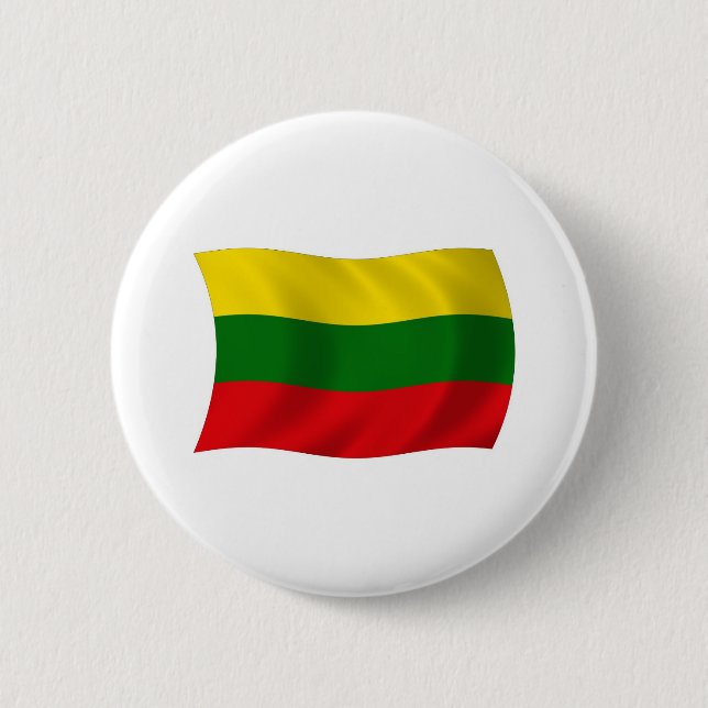 Bóton Redondo 5.08cm Botão da Bandeira da Lituânia (Frente)
