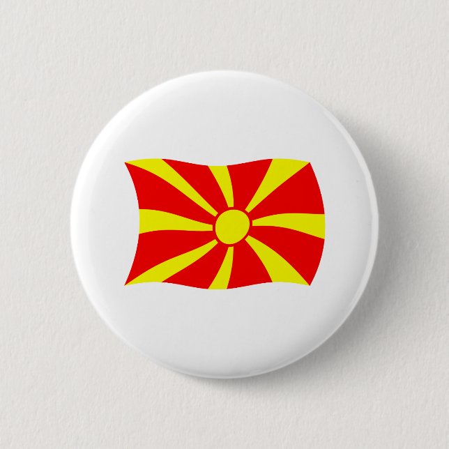 Bóton Redondo 5.08cm Botão da Bandeira da Macedônia (Frente)