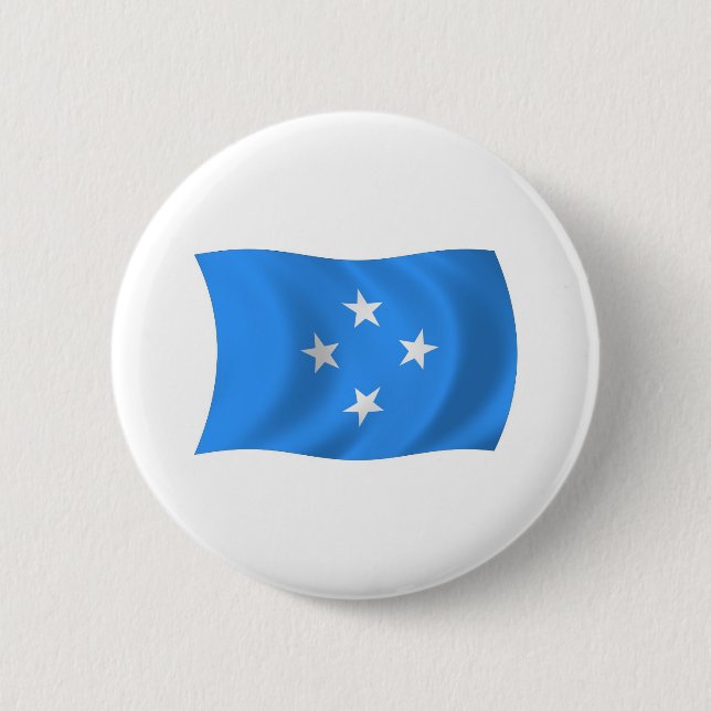 Bóton Redondo 5.08cm Botão da Bandeira da Micronésia (Frente)