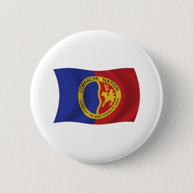 Bóton Redondo 5.08cm Botão da Bandeira da Nação Comanche (Frente)