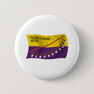Bóton Redondo 5.08cm Botão da Bandeira da Nação Tohono O'odham
