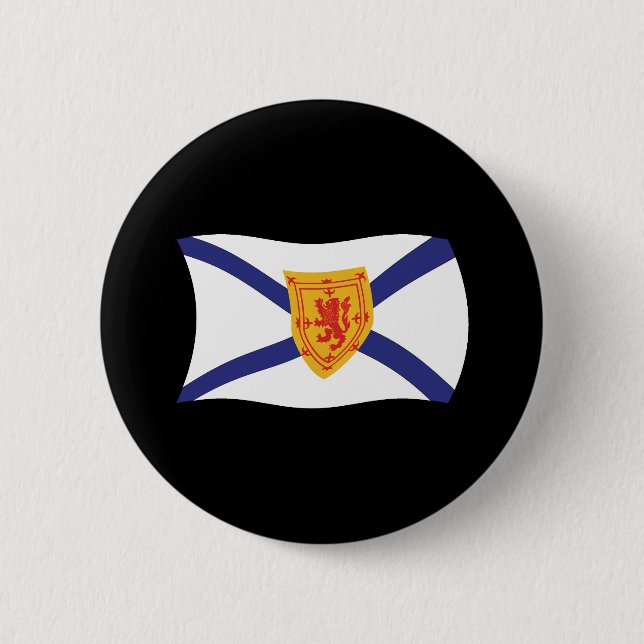 Bóton Redondo 5.08cm Botão da Bandeira da Nova Escócia (Frente)
