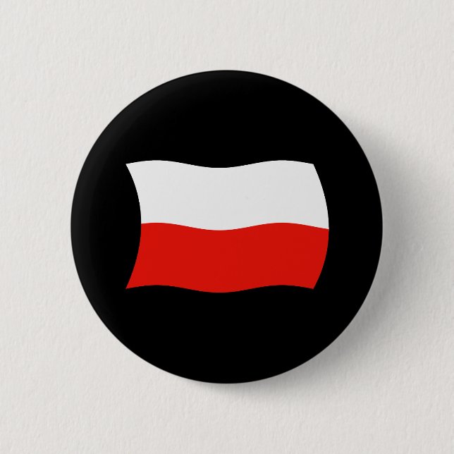 Bóton Redondo 5.08cm Botão da Bandeira da Polônia (Frente)