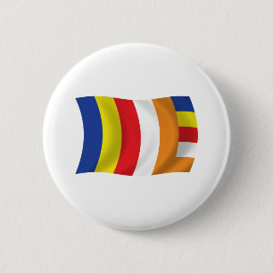 Bóton Redondo 5.08cm Botão da Bandeira da Religião Budista