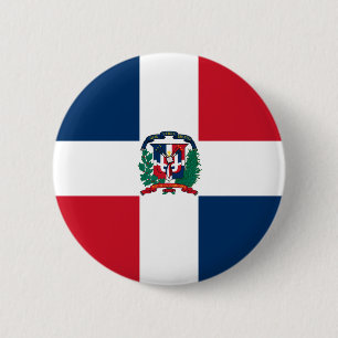 Bóton Redondo 5.08cm Botão da bandeira da República Dominicana