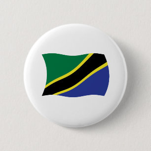 Bóton Redondo 5.08cm Botão da Bandeira da Tanzânia