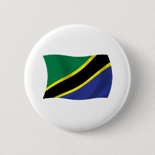 Bóton Redondo 5.08cm Botão da Bandeira da Tanzânia