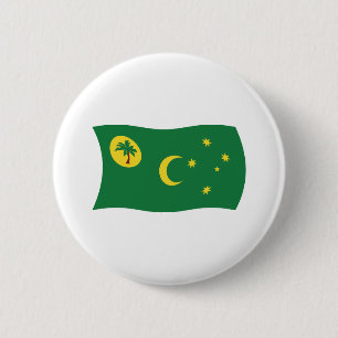 Bóton Redondo 5.08cm Botão da Bandeira das Ilhas Cocos