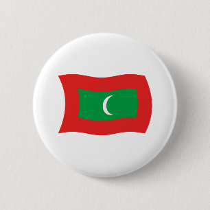 Bóton Redondo 5.08cm Botão da Bandeira das Maldivas