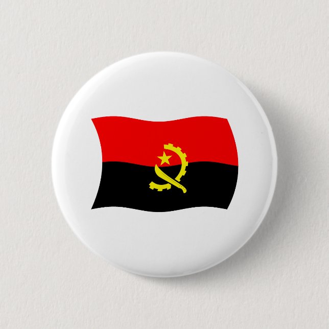 Bóton Redondo 5.08cm Botão da Bandeira de Angola (Frente)
