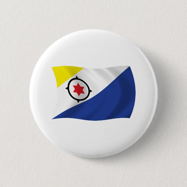 Bóton Redondo 5.08cm Botão da Bandeira de Bonaire (Frente)