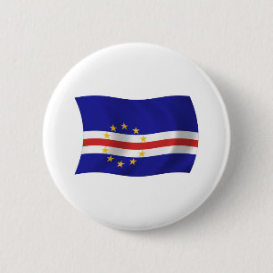 Bóton Redondo 5.08cm Botão da Bandeira de Cabo Verde