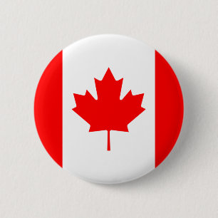 Bóton Redondo 5.08cm Botão da bandeira de Canadá
