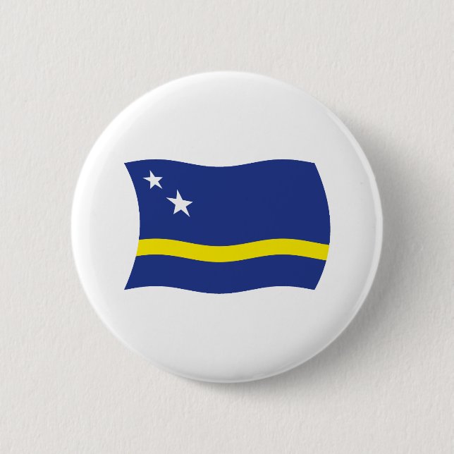 Bóton Redondo 5.08cm Botão da Bandeira de Curaçao (Frente)