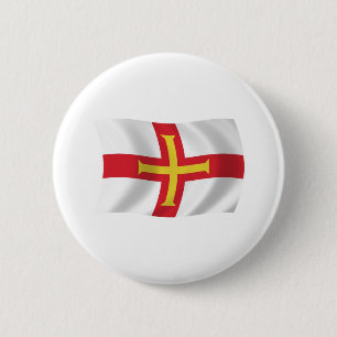 Bóton Redondo 5.08cm Botão da Bandeira de Guernsey